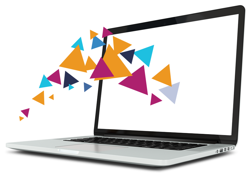 Laptop-with-triangles AGILE DEVELOPMENT